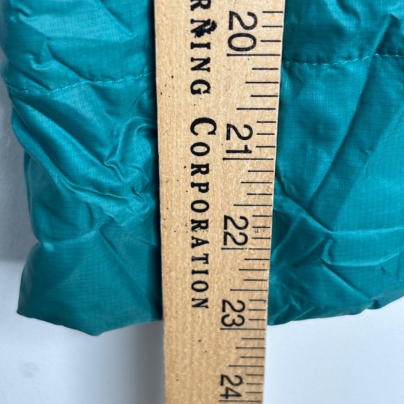 VTG North Face Tonnerro Down Puffer Jacket M/L Hood Fanfare Green Teal Packable - Picture 13 of 14